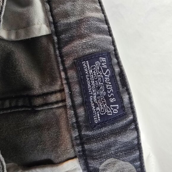 Levis Cargo Shorts Mens 30 Green Camo Cotton Utility Pockets Outdoor Ripstop - Picture 7 of 11